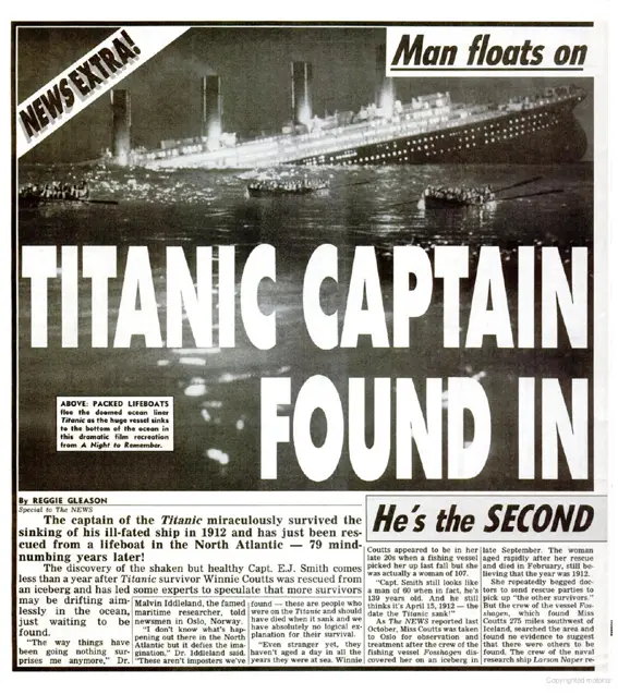 Titanic's Officers - Titanic Captain Found in Lifeboat